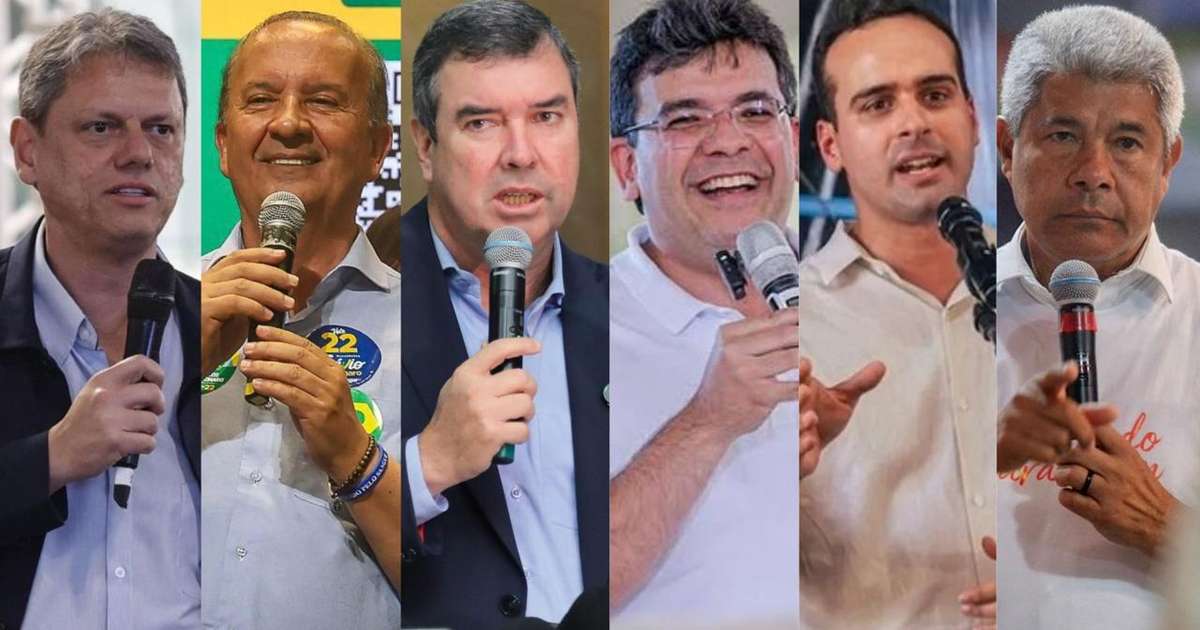 Composição com candidatos a governador nas eleições de 2026