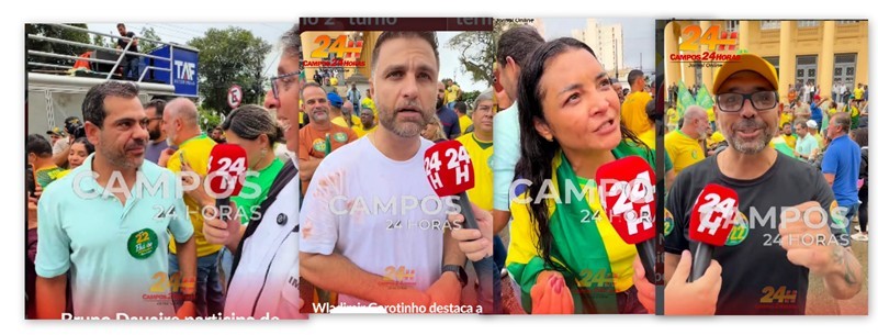 Vídeo/Wladimir, Dauaire, Madeleine e Jorjão falam ao C24H após carreata de Flávio em Campos
