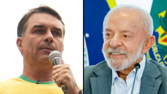 Flávio Bolsonaro e Lula
