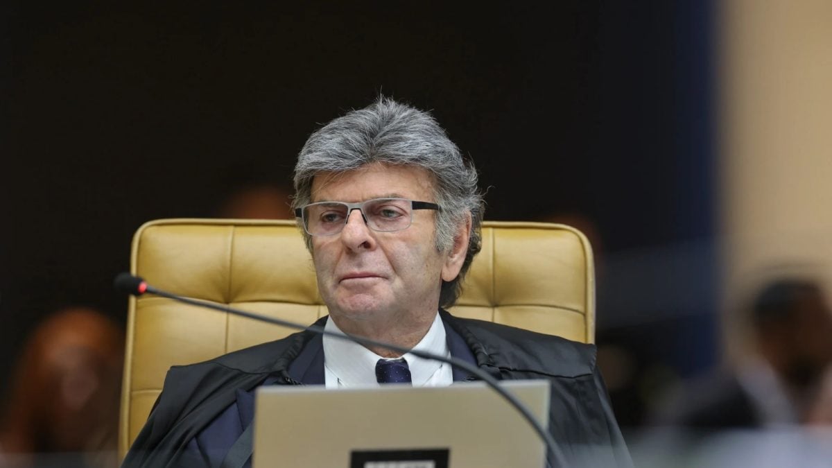 Ministro Luiz Fux durante sessão do Supremo Tribunal Federal