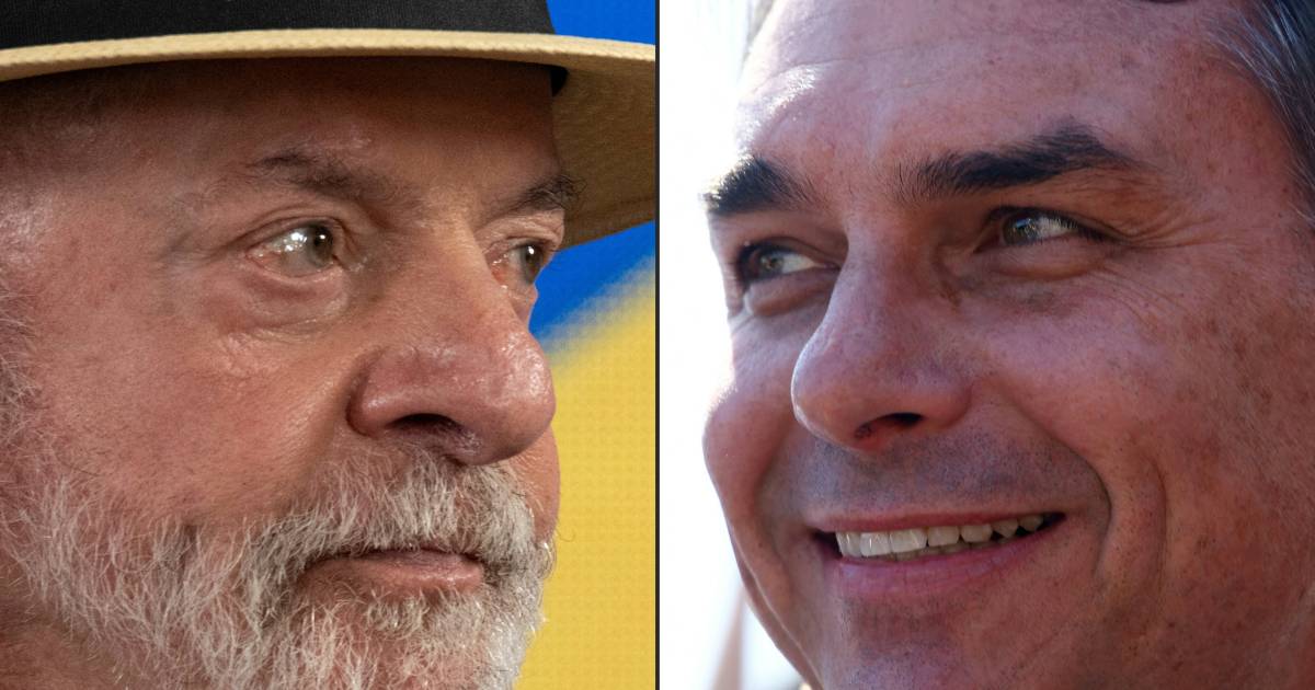 Lula e Flávio Bolsonaro