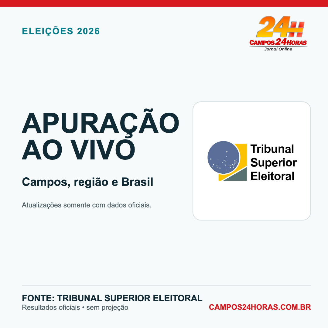 Identidade visual neutra da apuração das Eleições 2026, com o logotipo oficial do Tribunal Superior Eleitoral