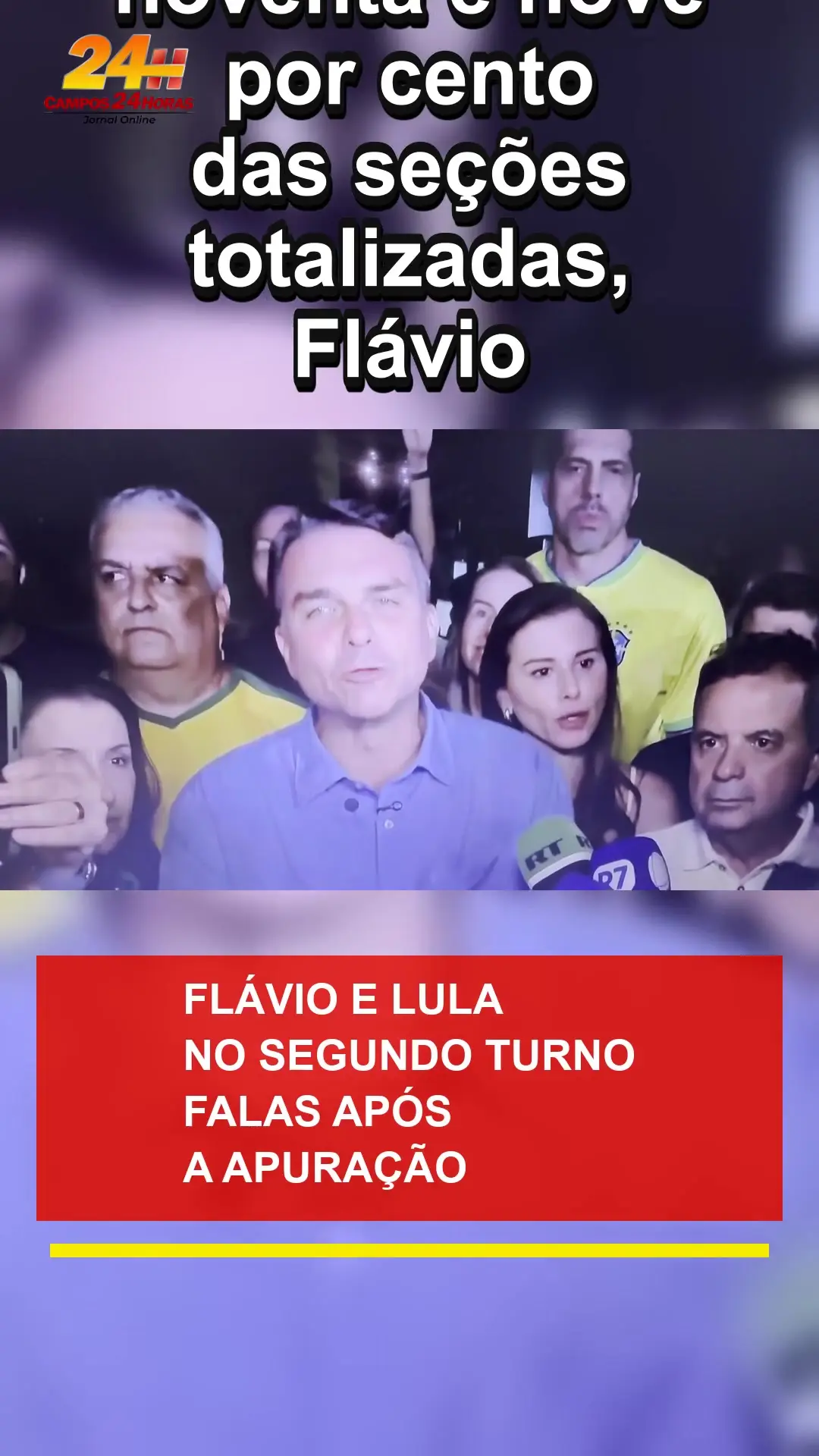 Flávio Bolsonaro e Lula comentam resultado e projetam disputa no segundo turno