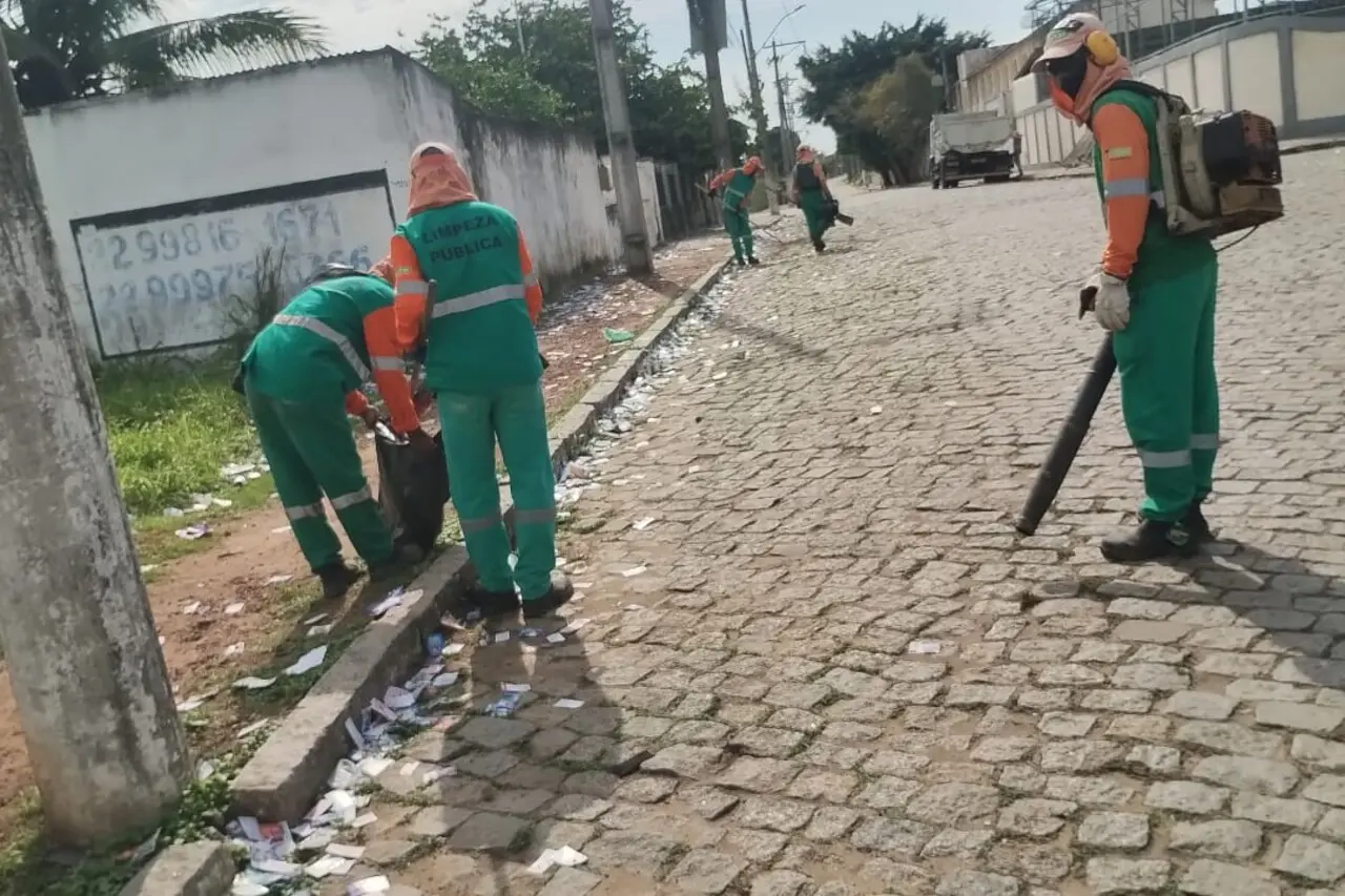 Superintendência de Limpeza Pública conclui limpeza das ruas após primeiro turno das Eleições 2026