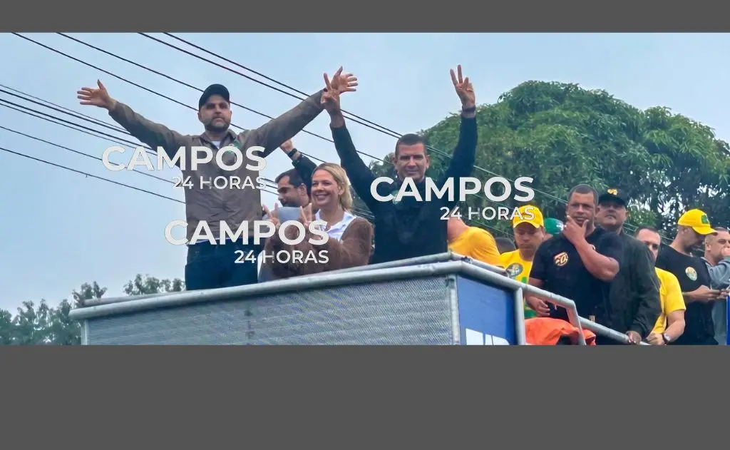 Vídeo: Ruas, Wladimir, Bruno e Madeleine participam de carreata em apoio a Flávio nesta manhã em Campos