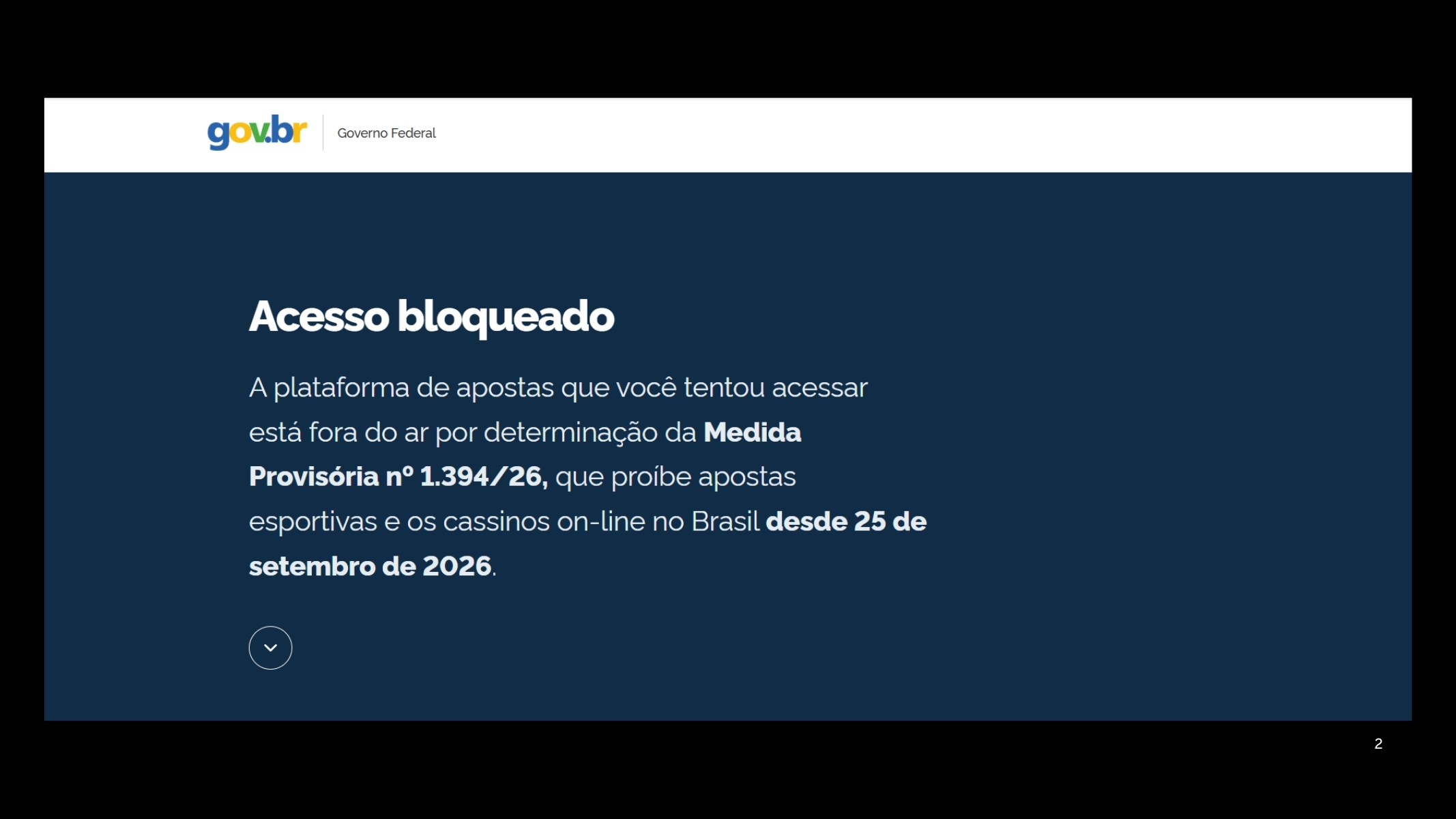 Sites de apostas passam a redirecionar usuários para aviso do governo